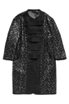 Cdg Homme Plus Denim Mixed Fabrics Coats 1-indigo In Black