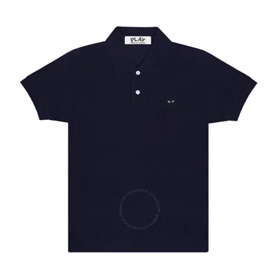 Cdg Play Boys Heart Logo Polo Shirt - Black