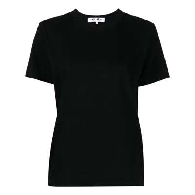 Cdg Play Cotton T Shirts In Black