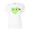 Cdg Play Double Heart Logo Short-sleve T-shirt