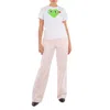 Cdg Play Double Heart Logo Short-sleve T-shirt In Neutral