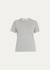 Cdg Play Embroidered Heart And Invader Patch Cotton T-shirt In Grey