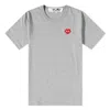 Cdg Play Invader Heart Pixel T-shirt In Grey