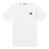 Cdg Play Invader Heart Pixel T-shirt In White