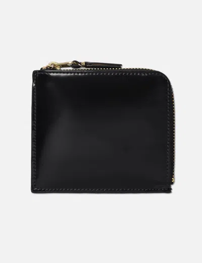 Cdg Play Patent Leather Wallet In Black
