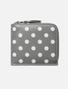 Cdg Play Polka Dots Print Wallet In Gray
