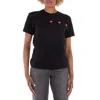 Cdg Play Triple Heart Short-sleeve T-shirt In Black