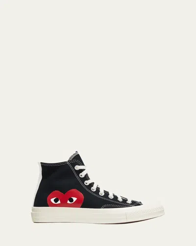 Cdg Play X Converse Chuck Taylor Canvas High-top Sneakers In Black