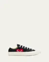 Cdg Play X Converse Chuck Taylor Canvas Low-top Sneakers In Black