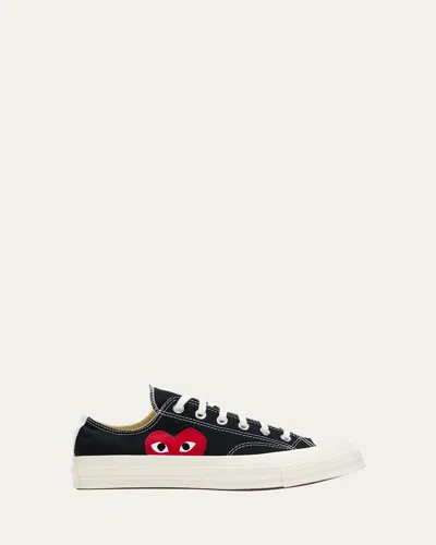 Cdg Play X Converse Chuck Taylor Canvas Low-top Sneakers In Black