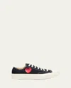 Cdg Play X Converse Chuck Taylor Canvas Low-top Sneakers In Black