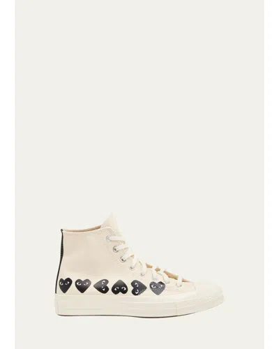 Cdg Play X Converse Multi Heart High-top Sneakers In White