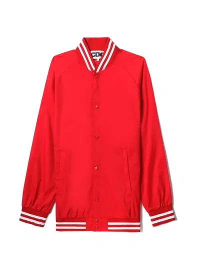 Cdg 条纹边饰飞行员夹克 In Red