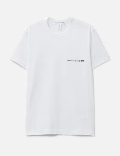 Cdg Shirt Front Logo Short Sleeves In White