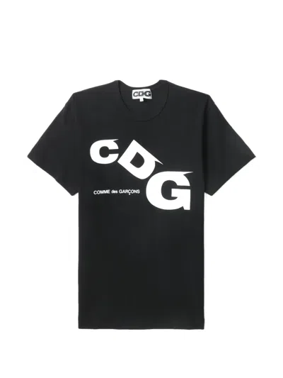 Cdg 字母印花t恤 In Black