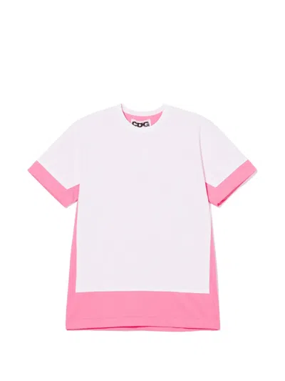 Cdg 拼色t恤 In White