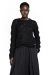 Cdgcdg Mohair Lace Knit Sweater In Black