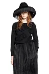 Cdgcdg Ruffled Wool Sweater In Black