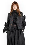 Cdgcdg Sculptural Satin Cropped Jacket In Black