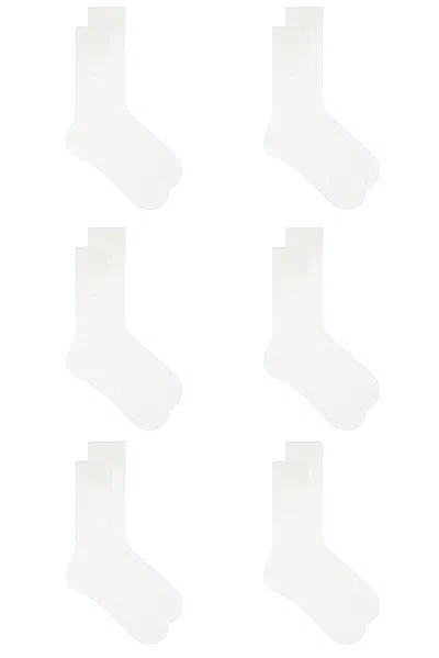 Cdlp 6 X Cotton Socks In White