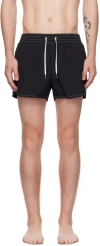 Cdlp Contrast Stitching Nylon Swim Shorts In Black