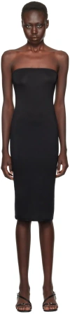 Cdlp Black Lightweight Tube Midi Dress In Black