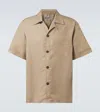 Cdlp Camp-collar Shirt In Brown