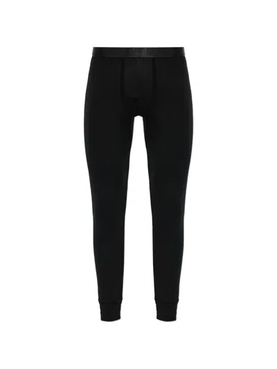 Cdlp Elasticated-waistband Thermal Leggings In Black