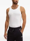 Cdlp Fine-ribbed Tank Top In White