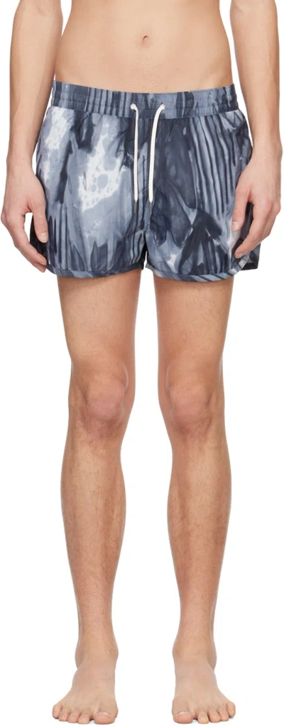 Cdlp Gray Printed Swim Shorts In Grey Marble