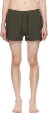 Cdlp Green Recycled Nylon Swim Shorts In Dark Olive
