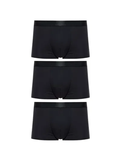 Cdlp Logo-waistband Boxers (set Of Three) In Black