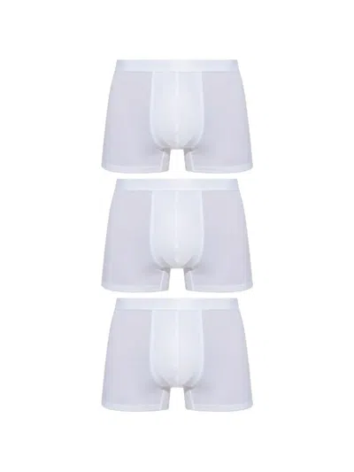 Cdlp Logo-waistband Boxers (set Of Three) In White