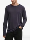 Cdlp Long-sleeve Crew-neck T-shirt In Blue
