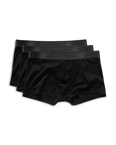 Cdlp Low Waist Elastic Waistband Logo Boxer Trunks, Pack Of 3 In Black