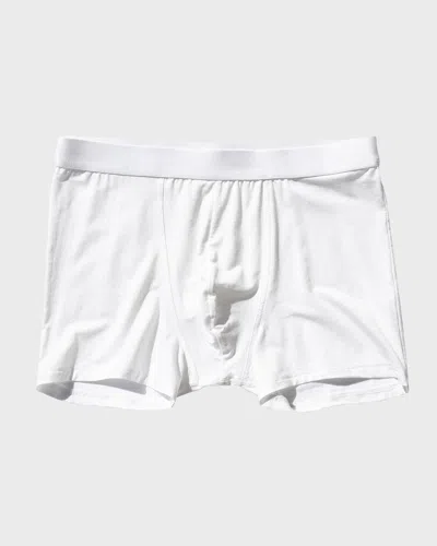 Cdlp Men & Apos;s Solid 3-pack Boxer Briefs In White