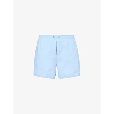 Cdlp Mens Sky Blue Drawstring-waist Three-pocket Recycled-polyamide Swim Shorts