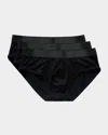 Cdlp Men's Solid 3-pack Y-briefs In Black