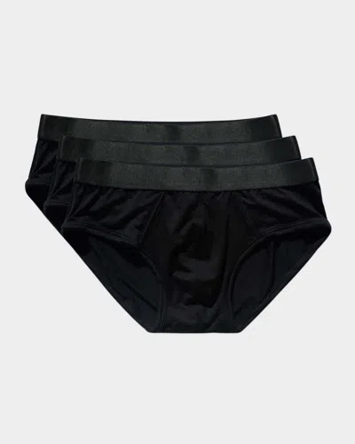Cdlp Men's Solid 3-pack Y-briefs In Black