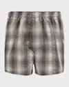 Cdlp Men's Woven Slim Boxer Shorts In Check