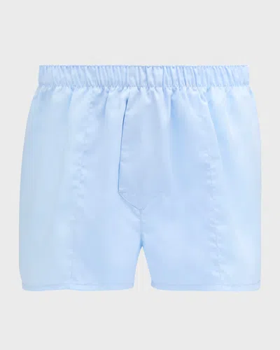 Cdlp Men's Woven Slim Boxer Shorts In Sky Blue