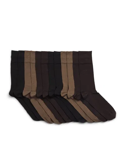 Cdlp Mid Length Socks In Brown