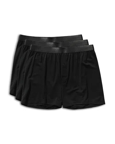 Cdlp Mid Waist Elastic Waistband Logo Boxer Shorts, Pack Of 3 In Black