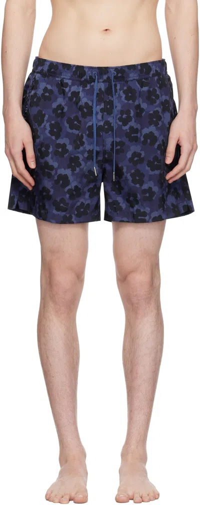Cdlp Navy Econyl Swim Shorts In Botanical Night