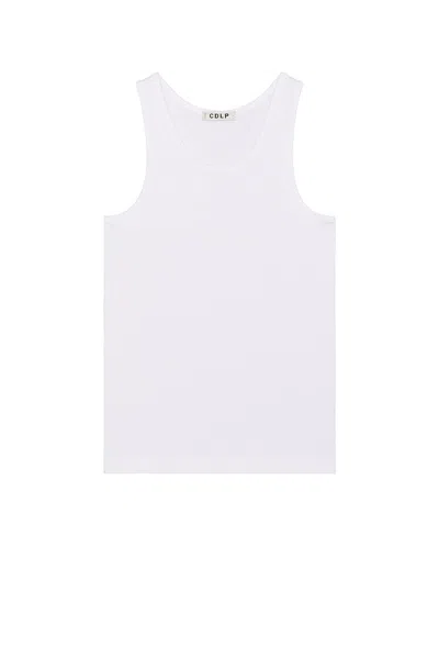 Cdlp Rib Tank Top In White