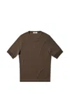 Cdlp T-shirt Aus Geripptem Strick In Brown