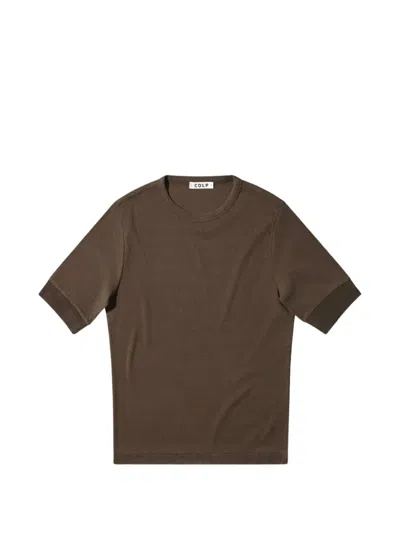 Cdlp T-shirt Aus Geripptem Strick In Brown