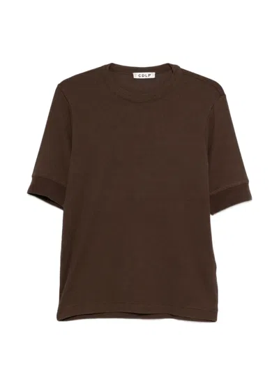 Cdlp Ribbed-knit T-shirt In Brown