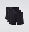 Cdlp Set Of 3 Jersey Boxer Briefs In Black