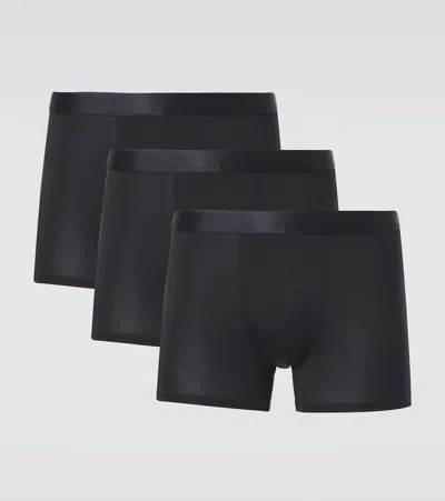 Cdlp Set Of 3 Jersey Boxer Briefs In Black